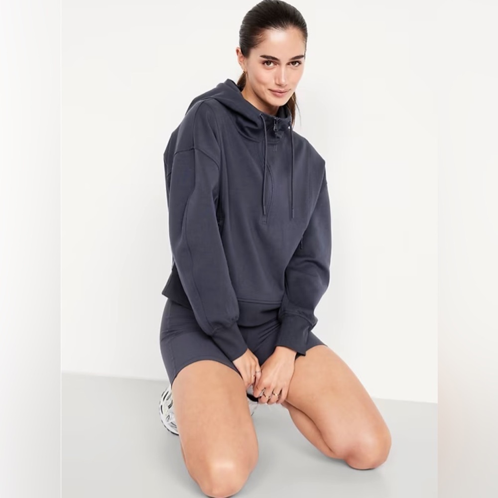 Half Zip Hoodie Sweatshirt - Picture 5 of 16